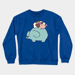 Cow and Elephant Crewneck Sweatshirt